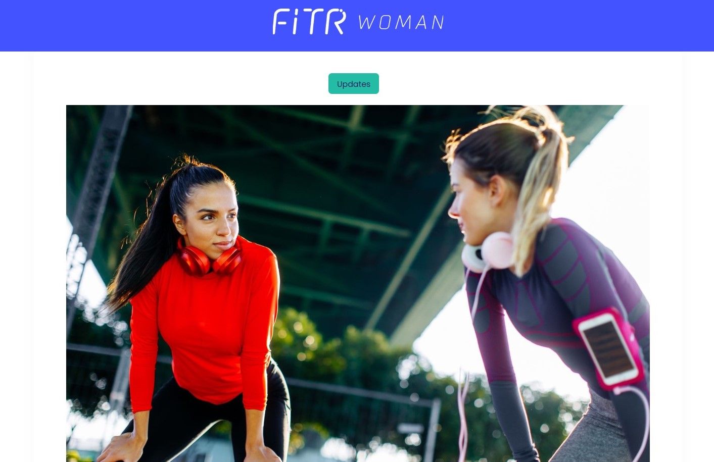 اسکرین شات از وبسایت FitrWoman