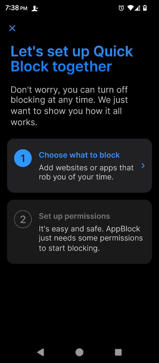 Setting up the AppBlock app