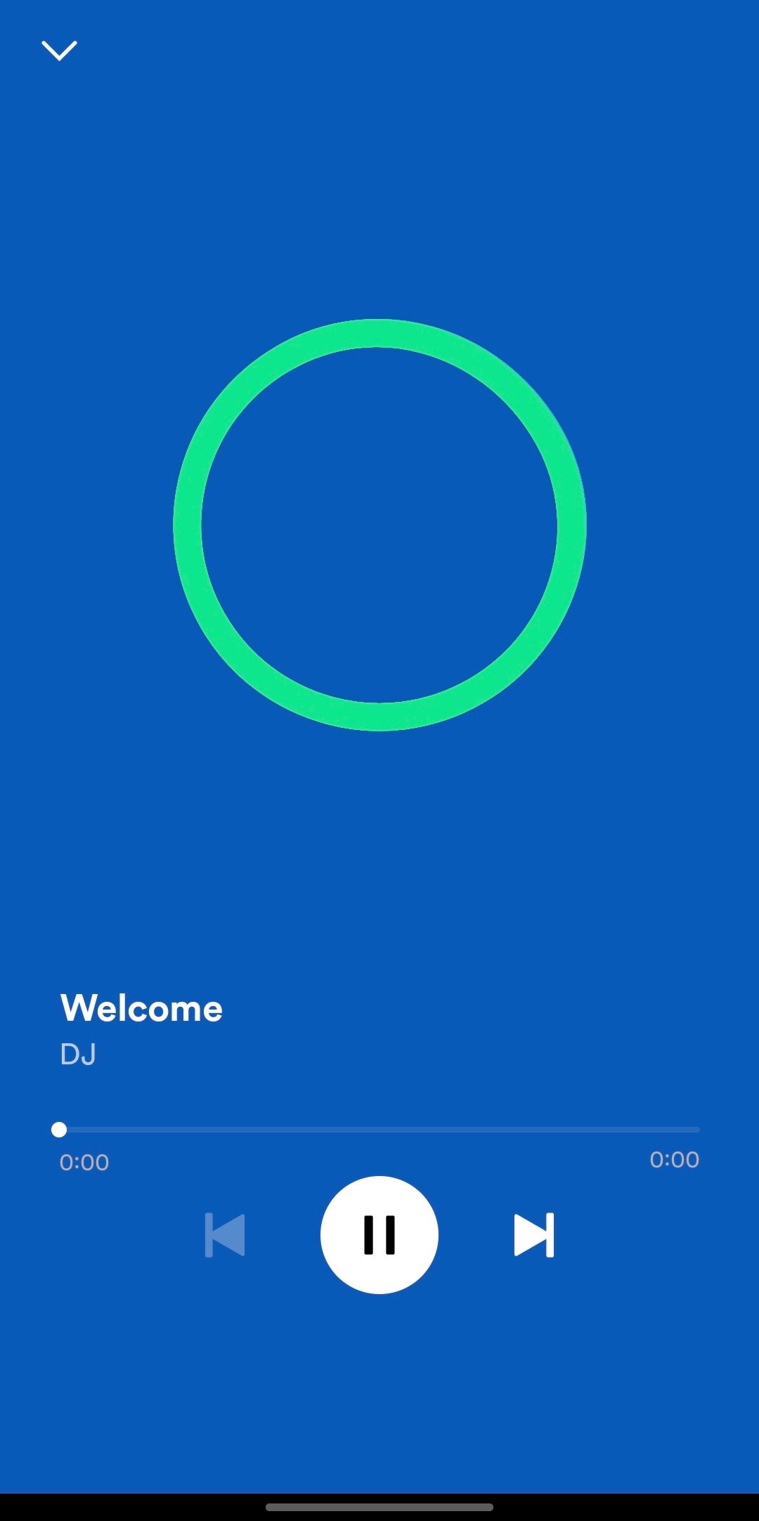 اسکرین شات موبایل از AI DJ در برنامه Spotify