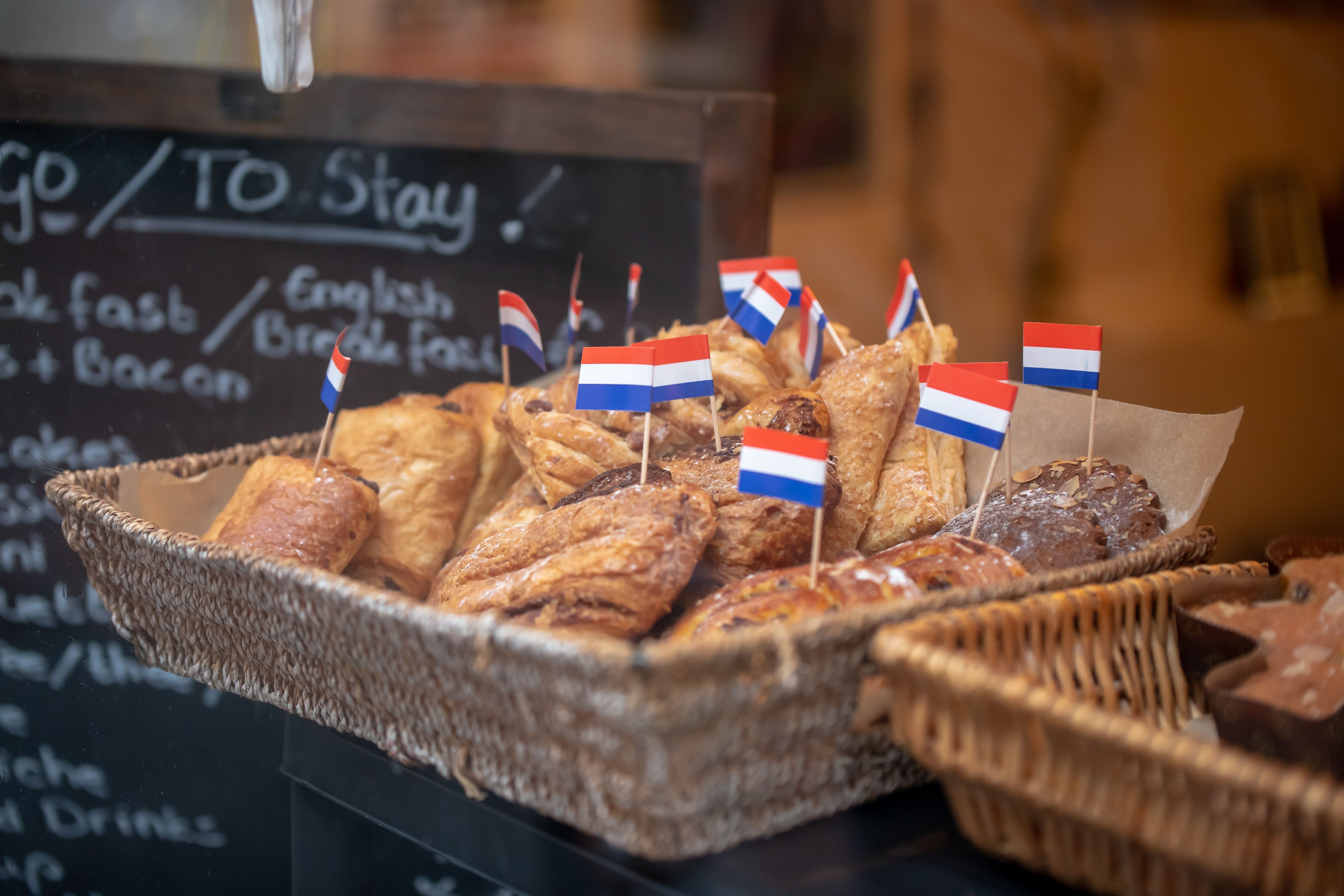 pastries in a shop in the netherlands