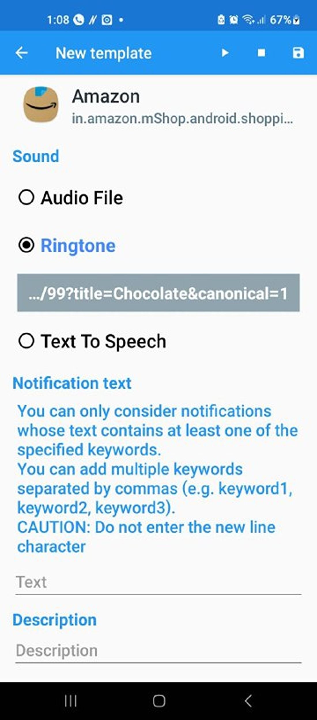 Setting up custom sound notifications on Notification Sound Manager
