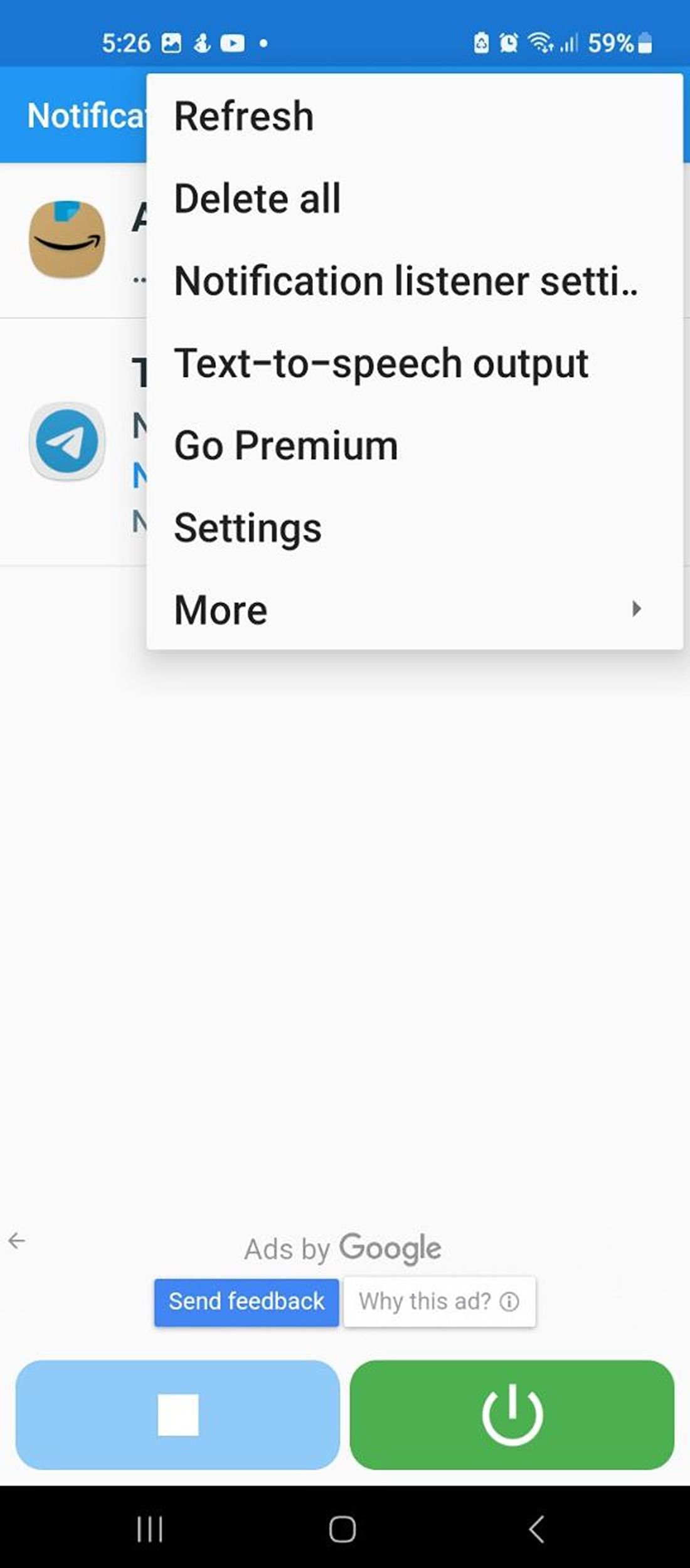 Notification sound manager settings