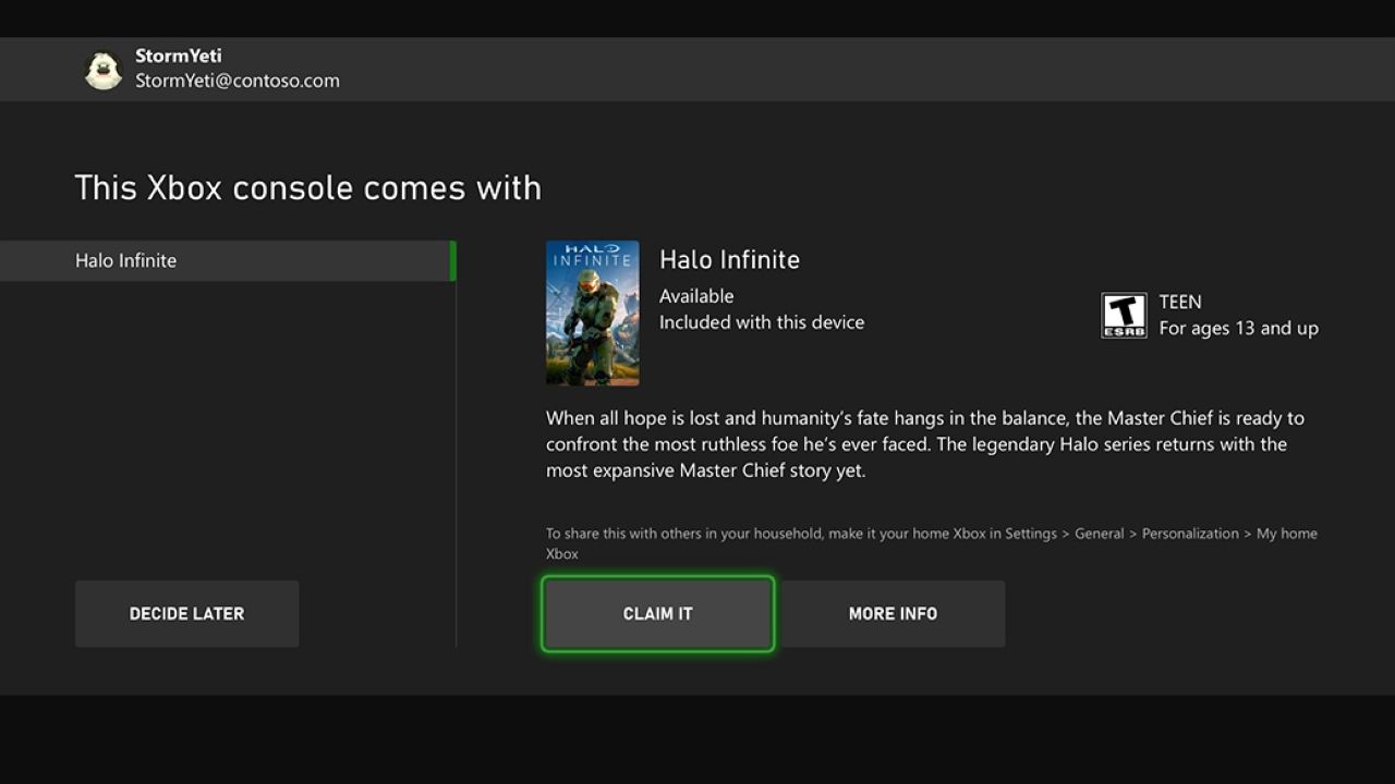 Uma imagem da notificação pop-up de ofertas do Xbox Digital Direct em um Xbox Series X