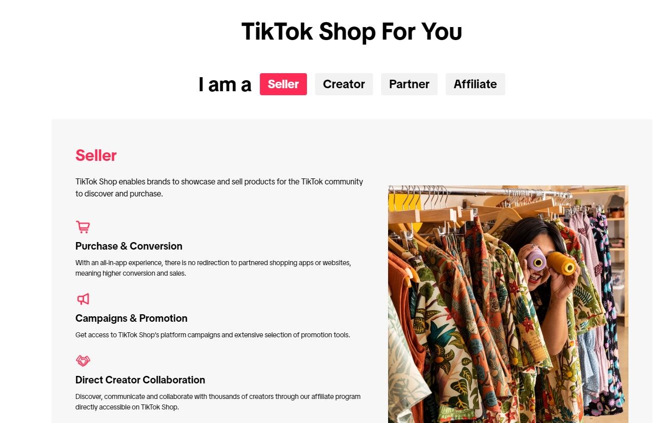 Tik Tok Shop Website