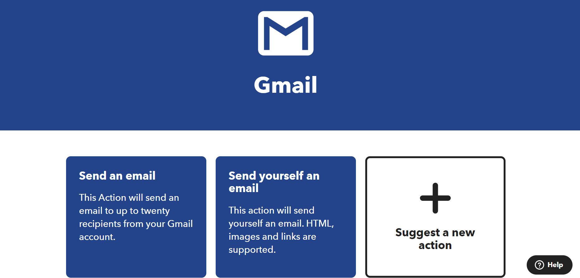 Список триггеров для Gmail IFTTT