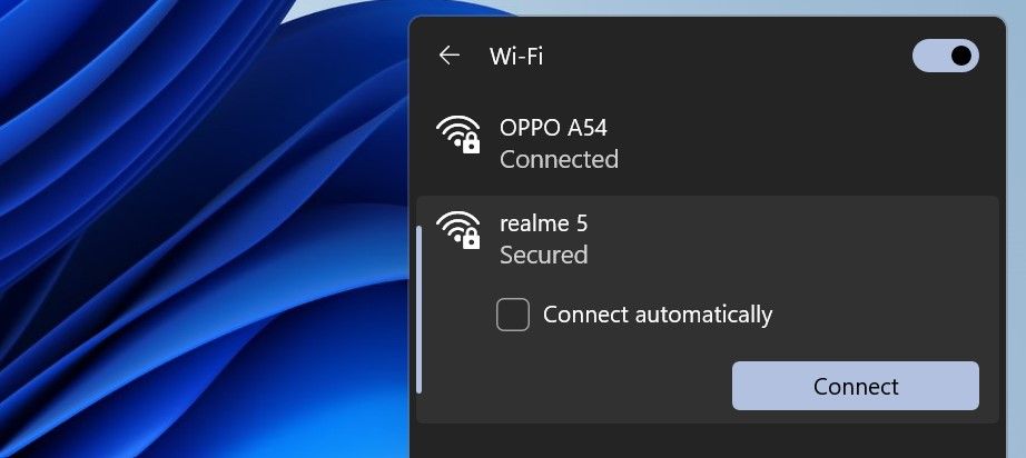 Desmarque a permissão de conexão automática para a rede Wi-Fi no Windows
