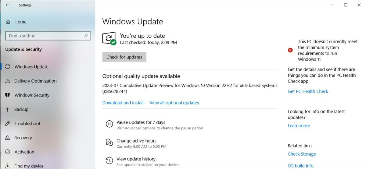 Update Windows 10 to the latest version