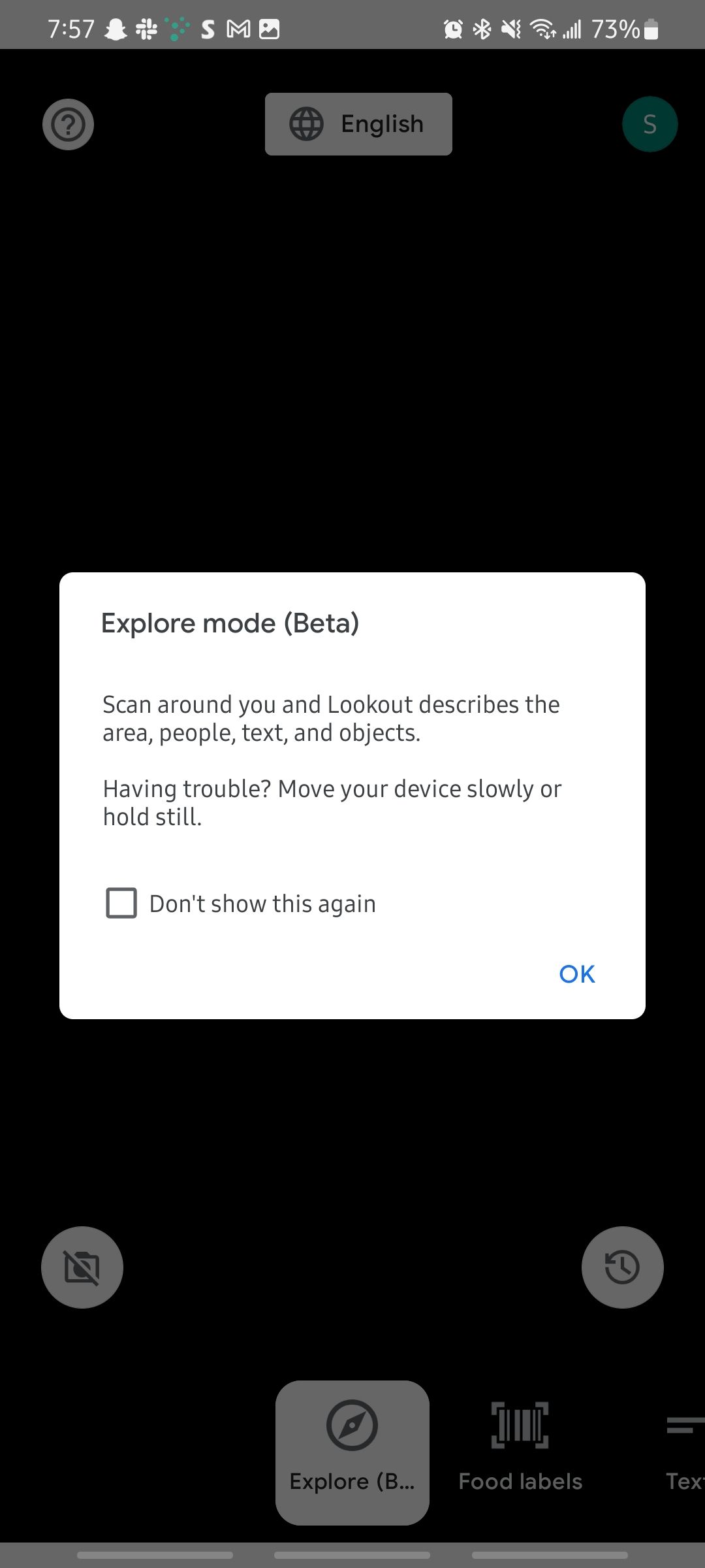 use explore mode google lookout beta