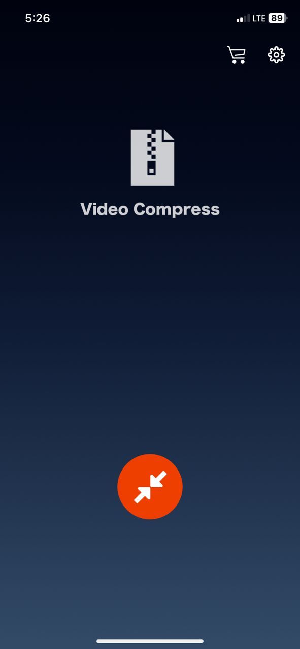 Video Compress app on iPhone