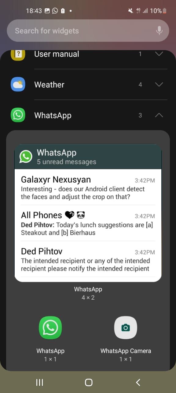 How to add WhatsApp Widgets
