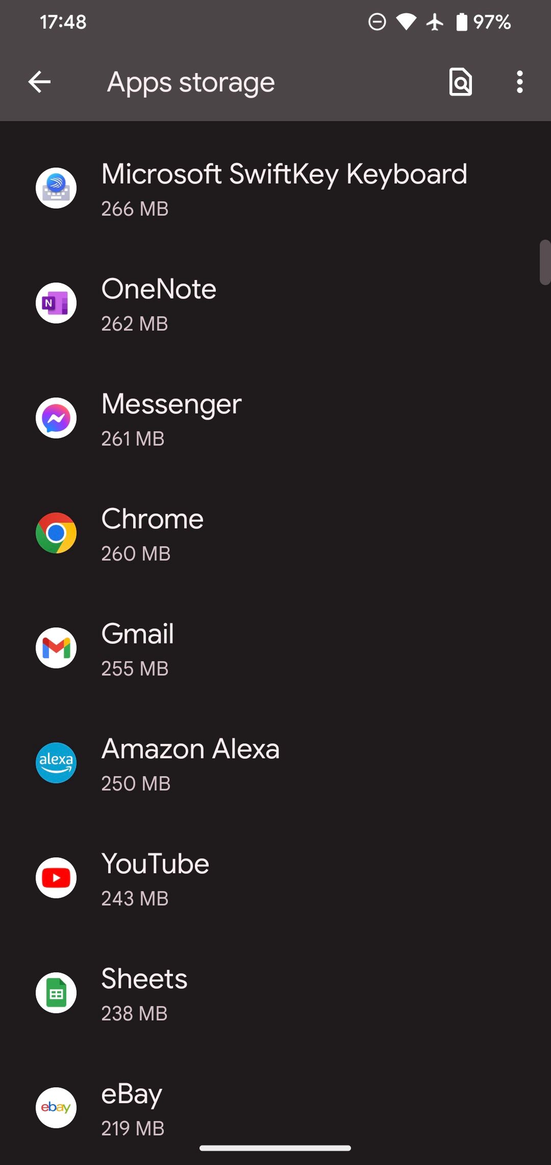 Android 13 Settings Storage Apps Menu