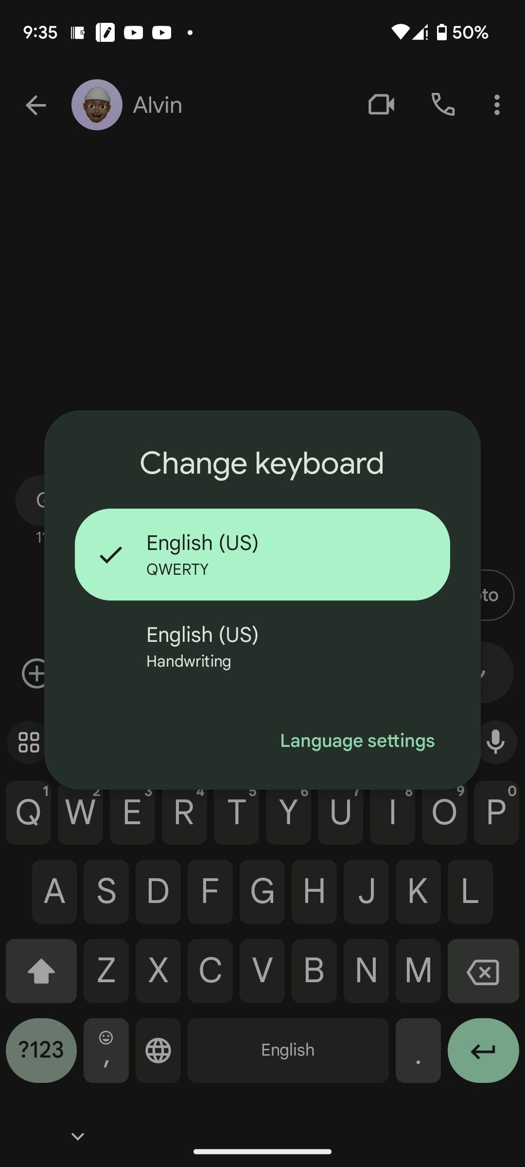 تغییر صفحه کلید در Gboard