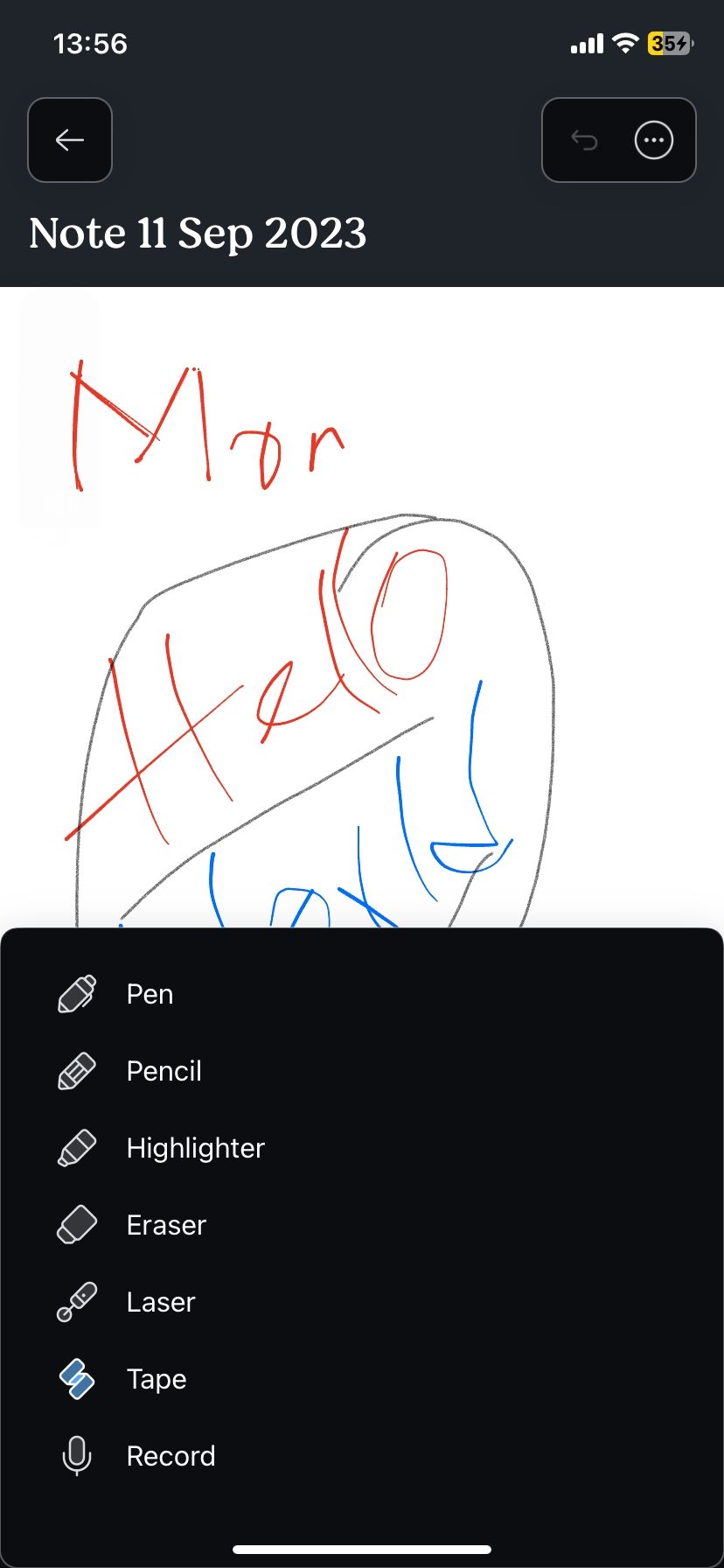 ابزارهای ویرایش در Notability