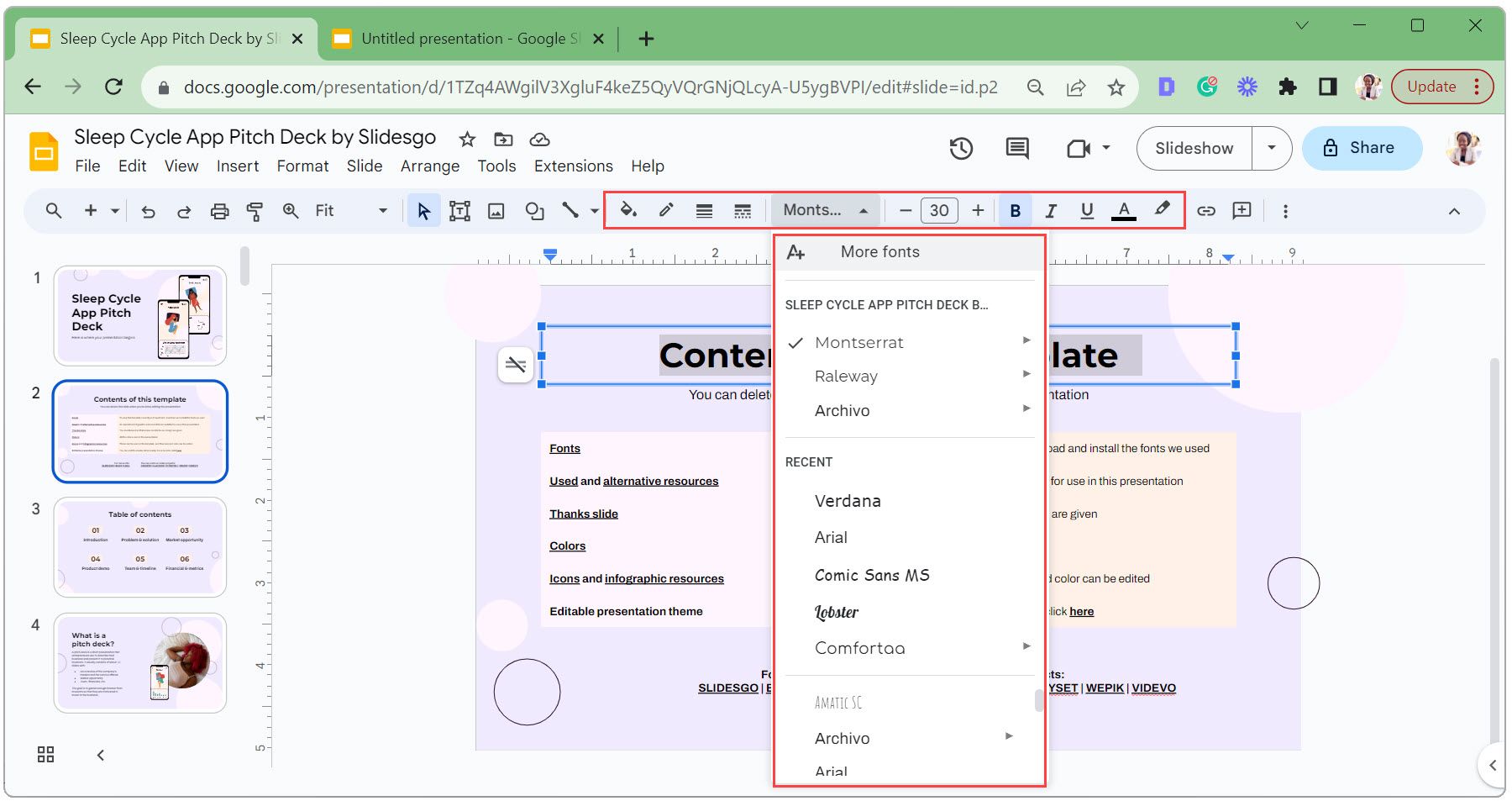 متن را از نوار ابزار Google Slides سبک کنید