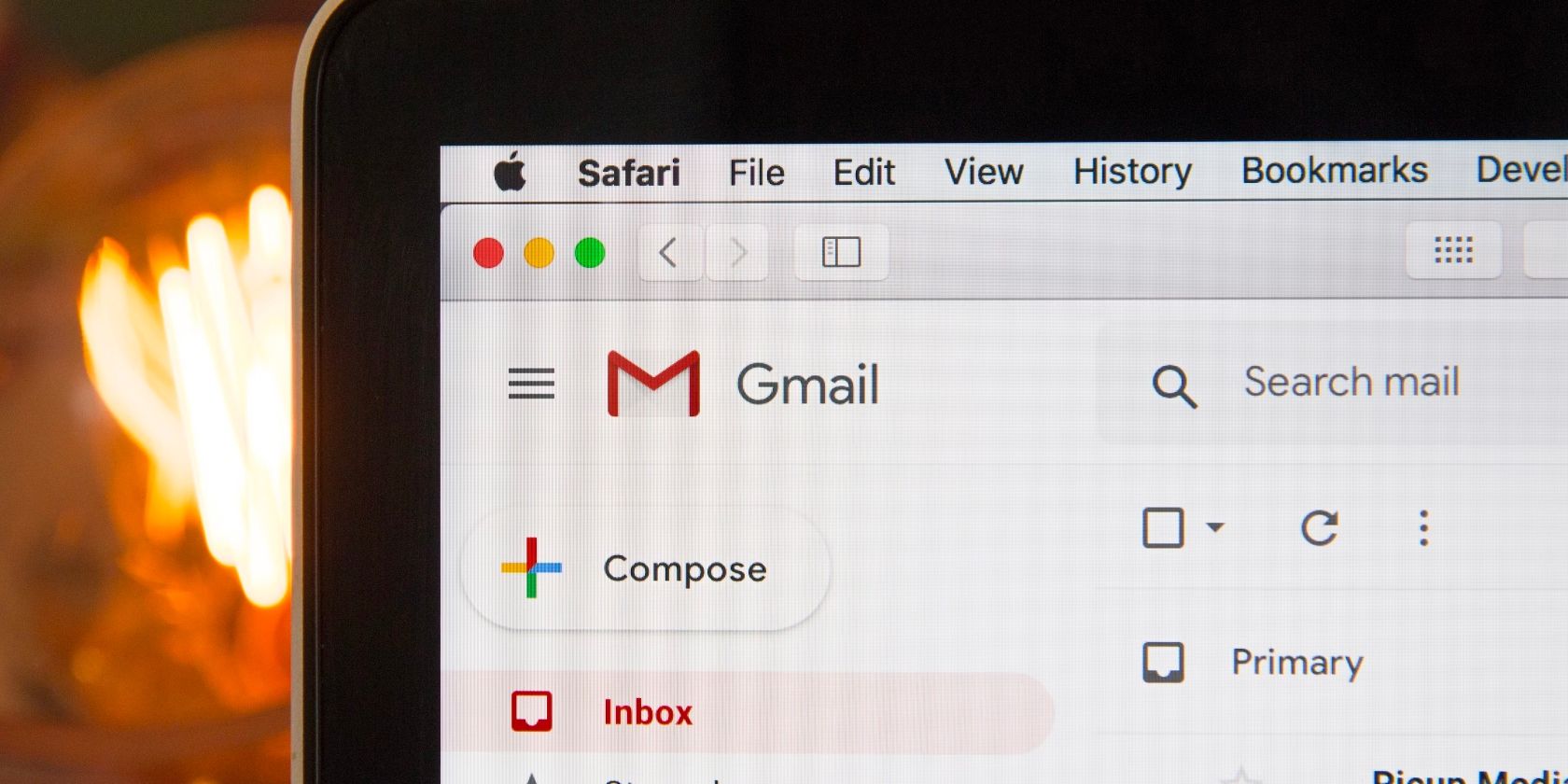 A Mac screen showing a Gmail inbox
