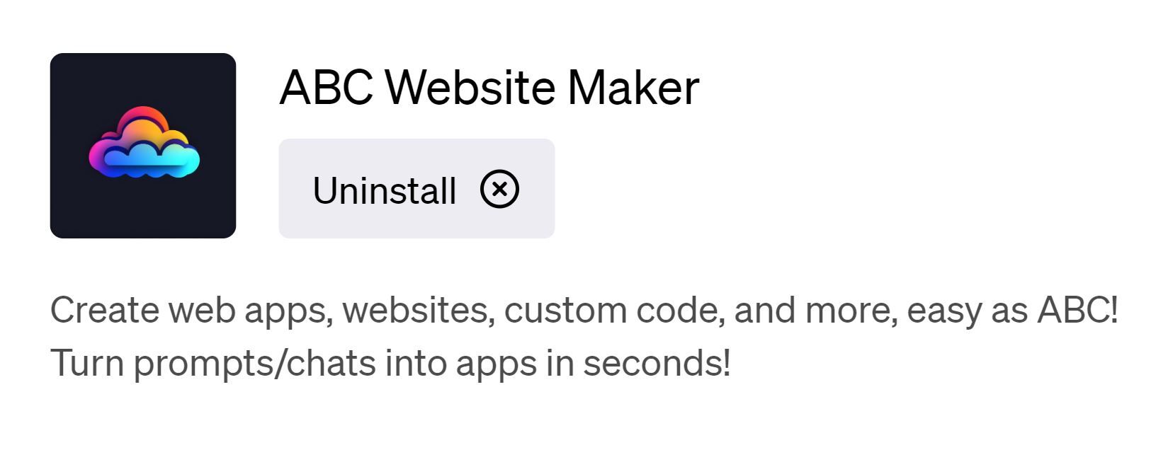 افزونه ABC Website maker در فروشگاه افزونه ChatGPT