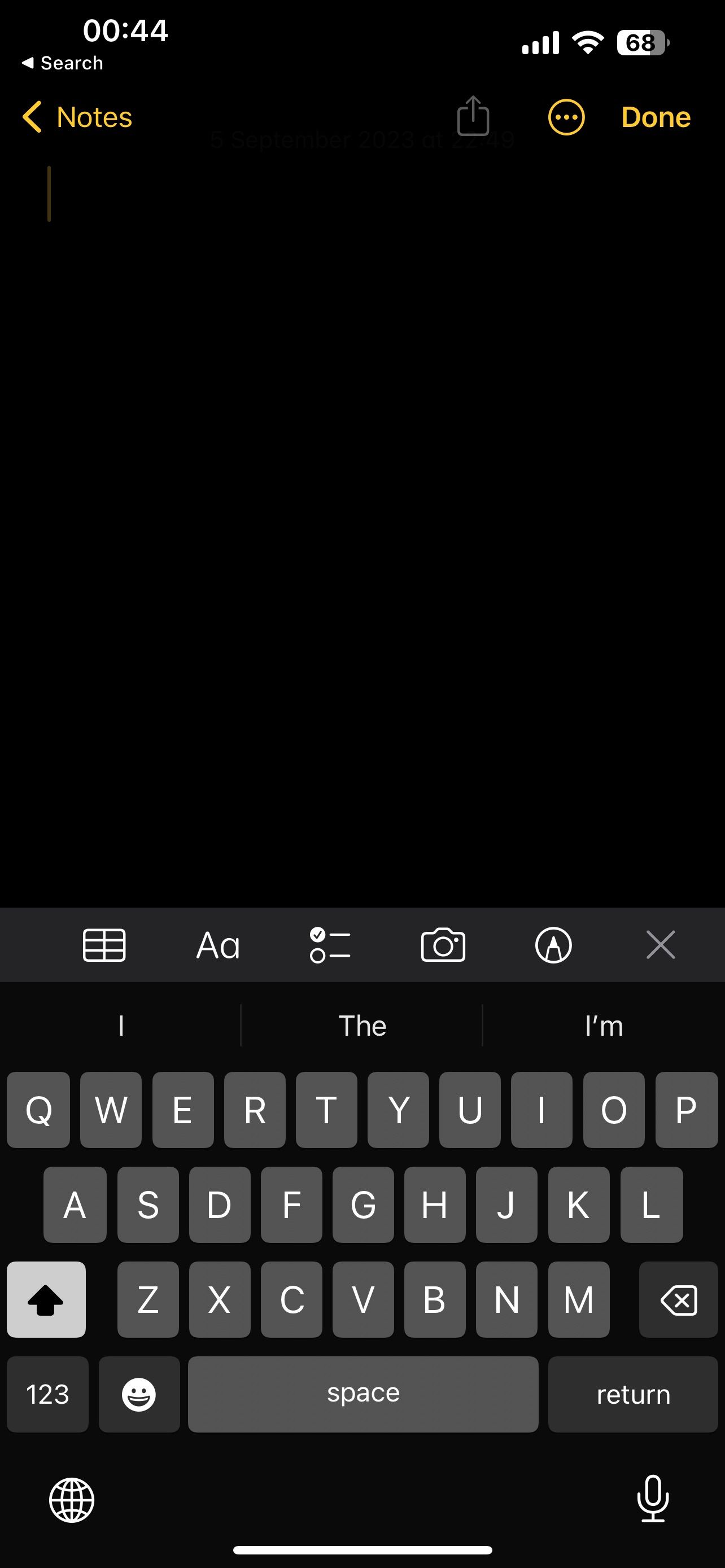 برنامه Notes در آیفون