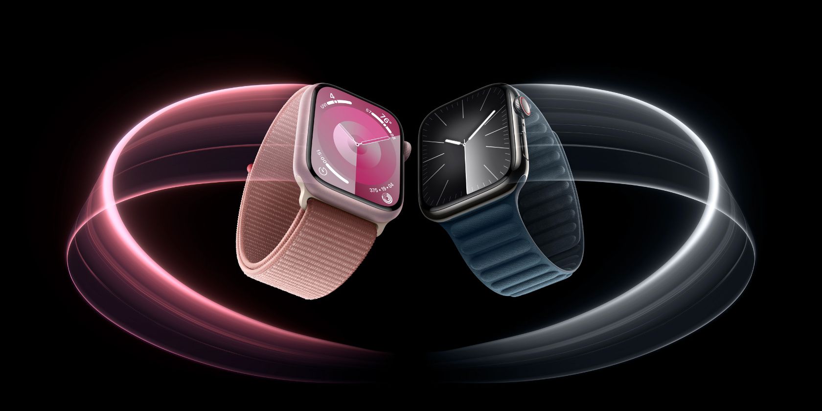 Apple watch series 9 pink blue