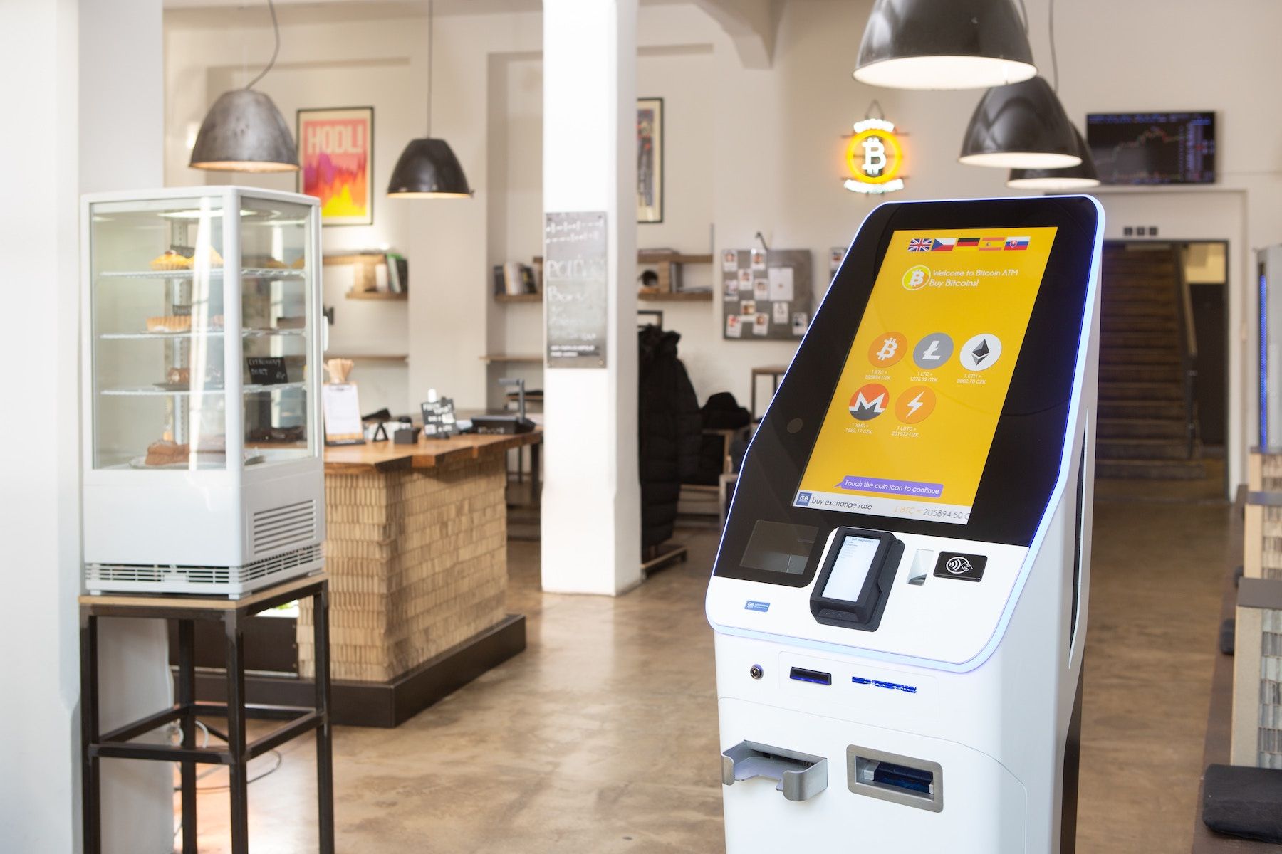 Bitcoin ATM offering various crypto withdrawals