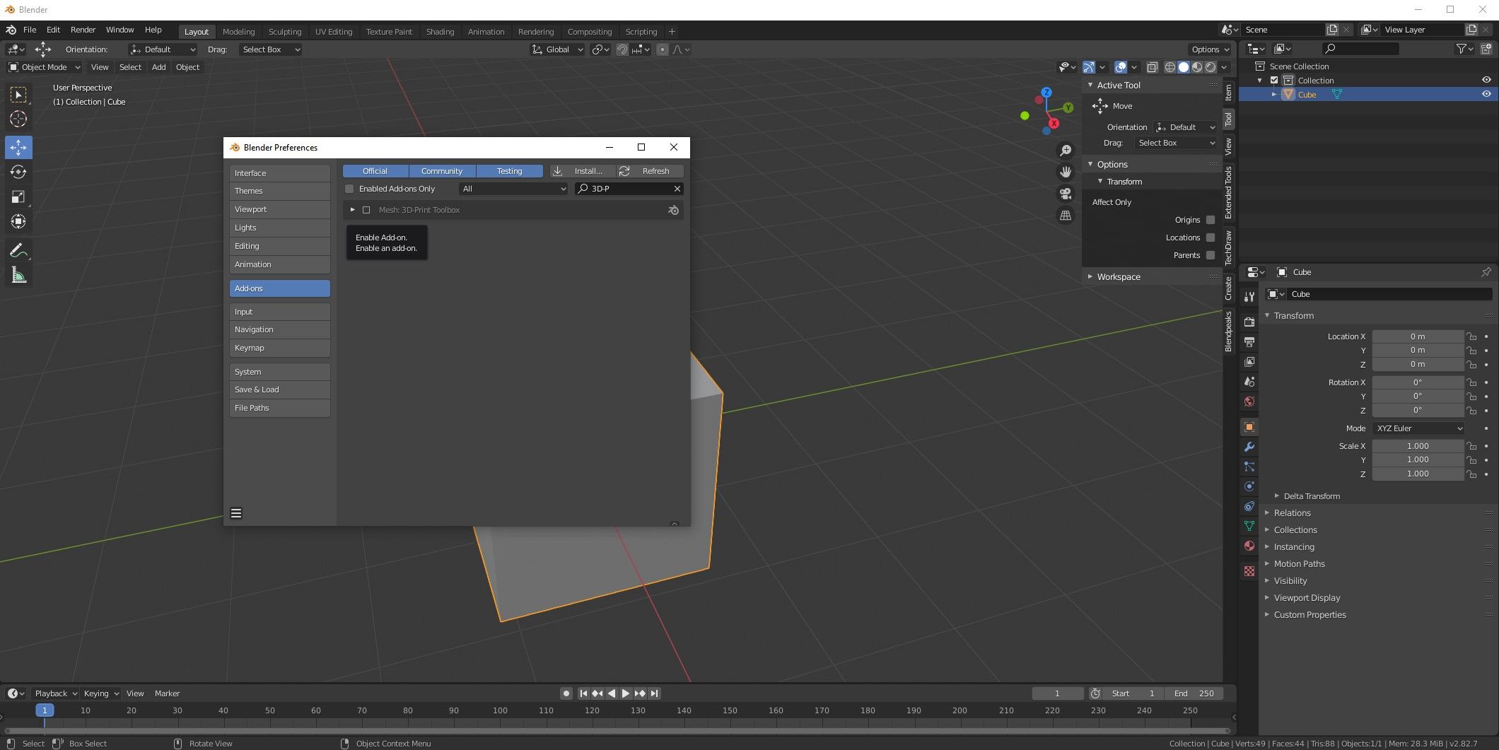 3D-Print Toolbox را در Blender روشن کنید