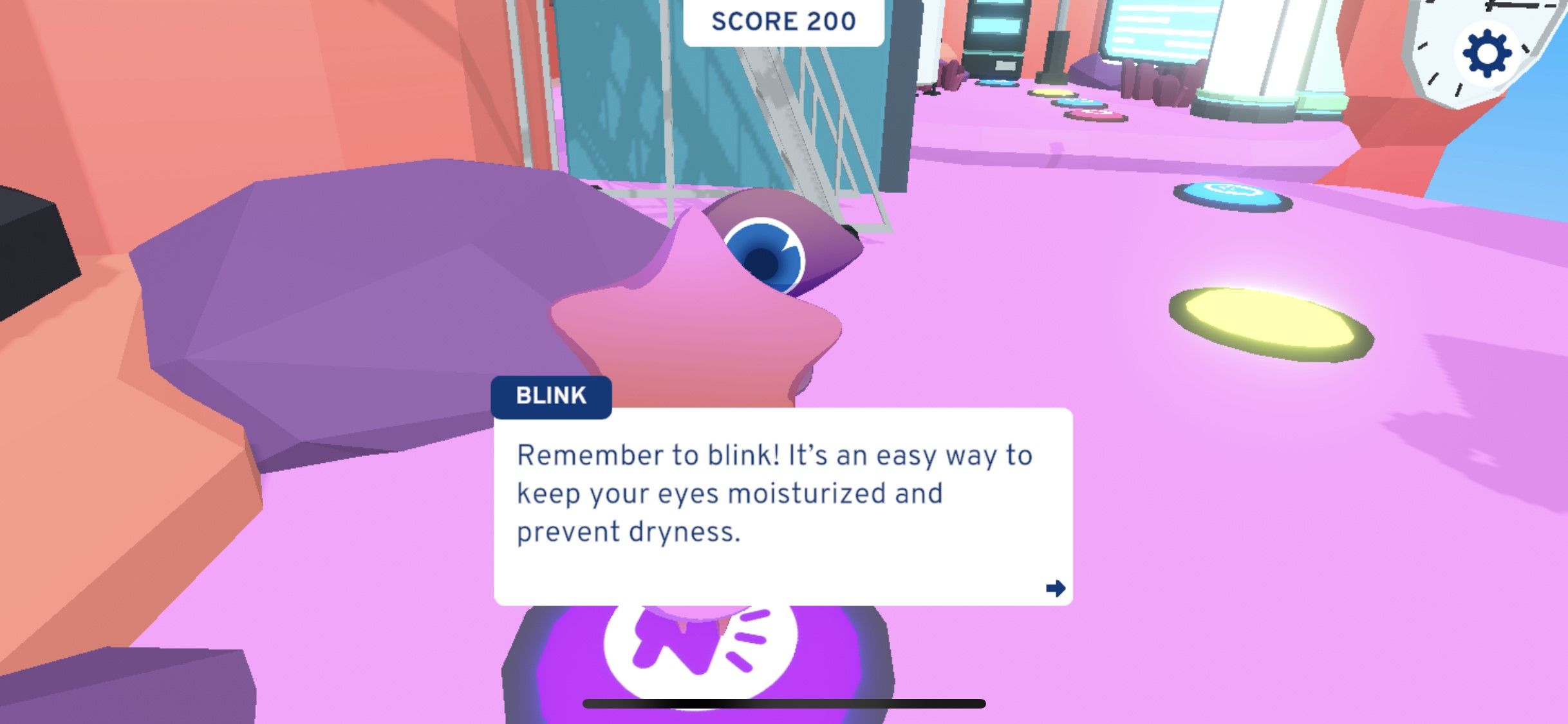 Lembrete do jogo Blink Land para piscar