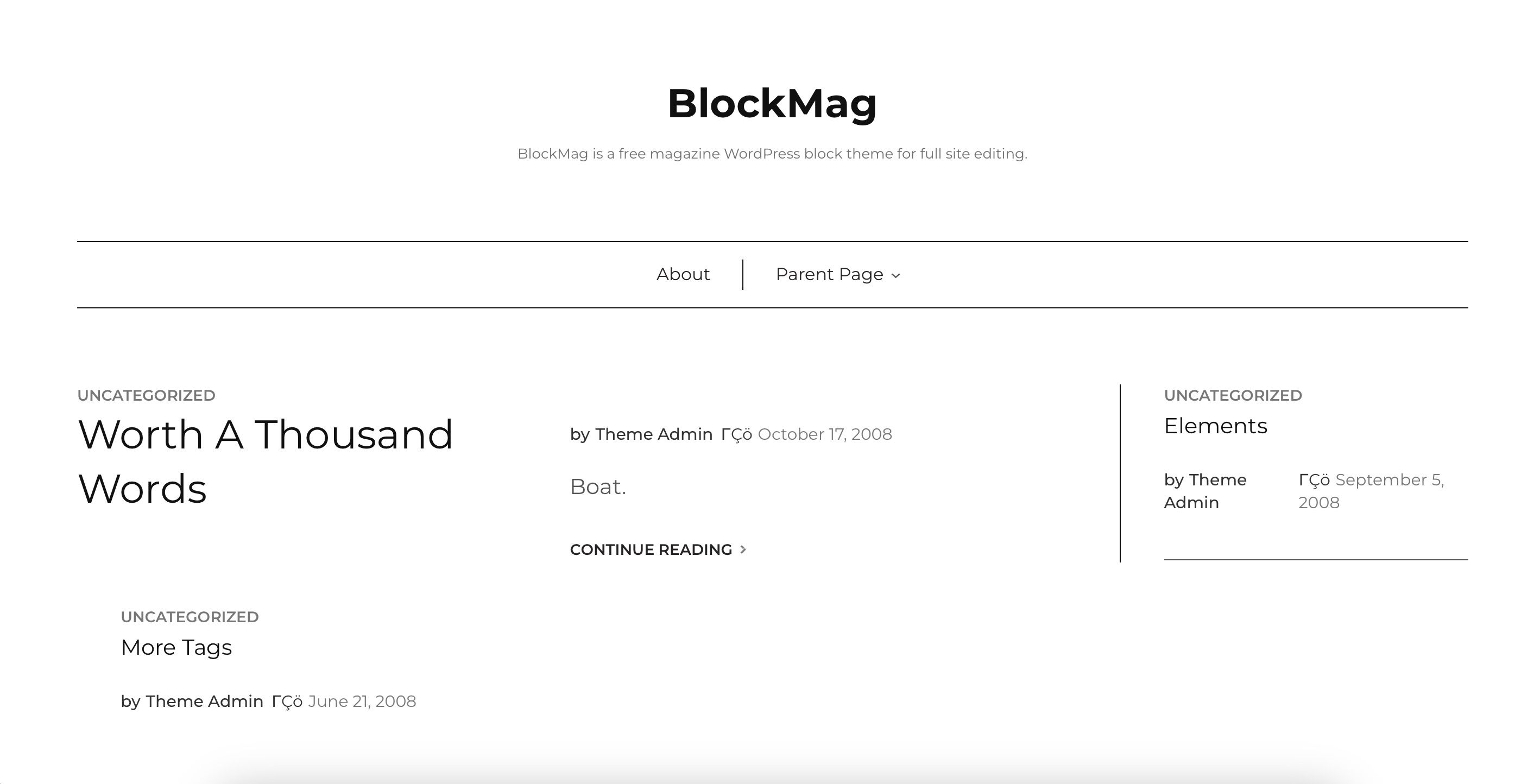 تم BlockMag در وردپرس