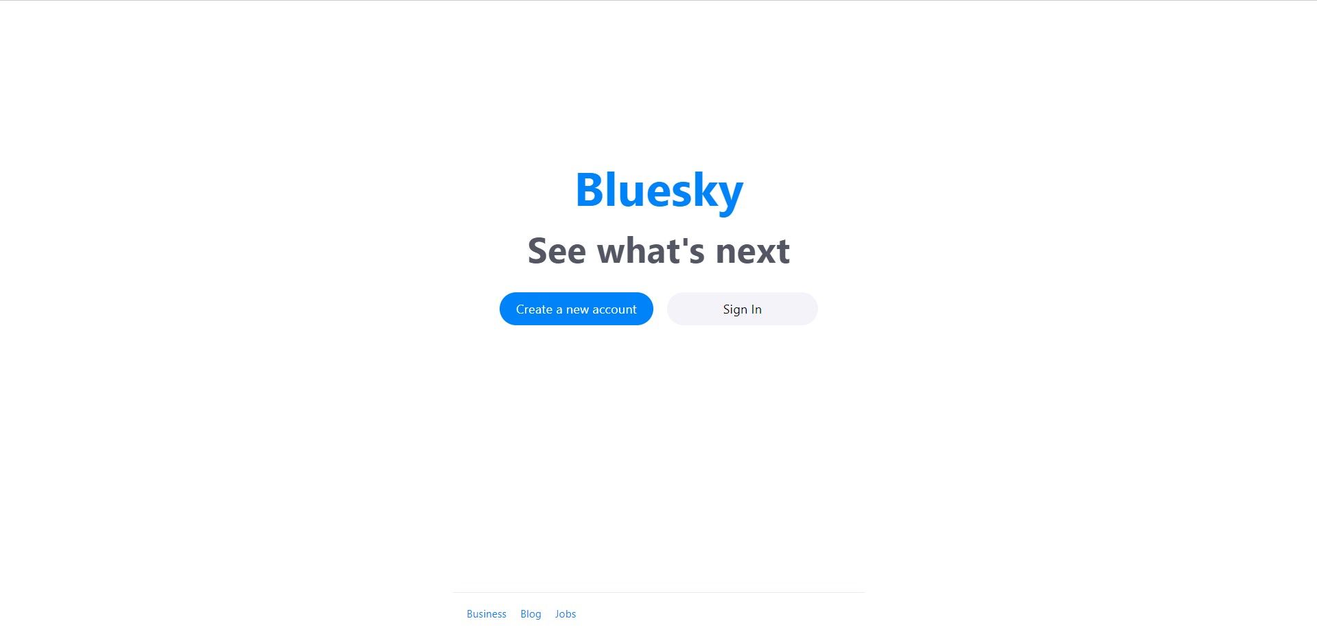 Bluesky home page
