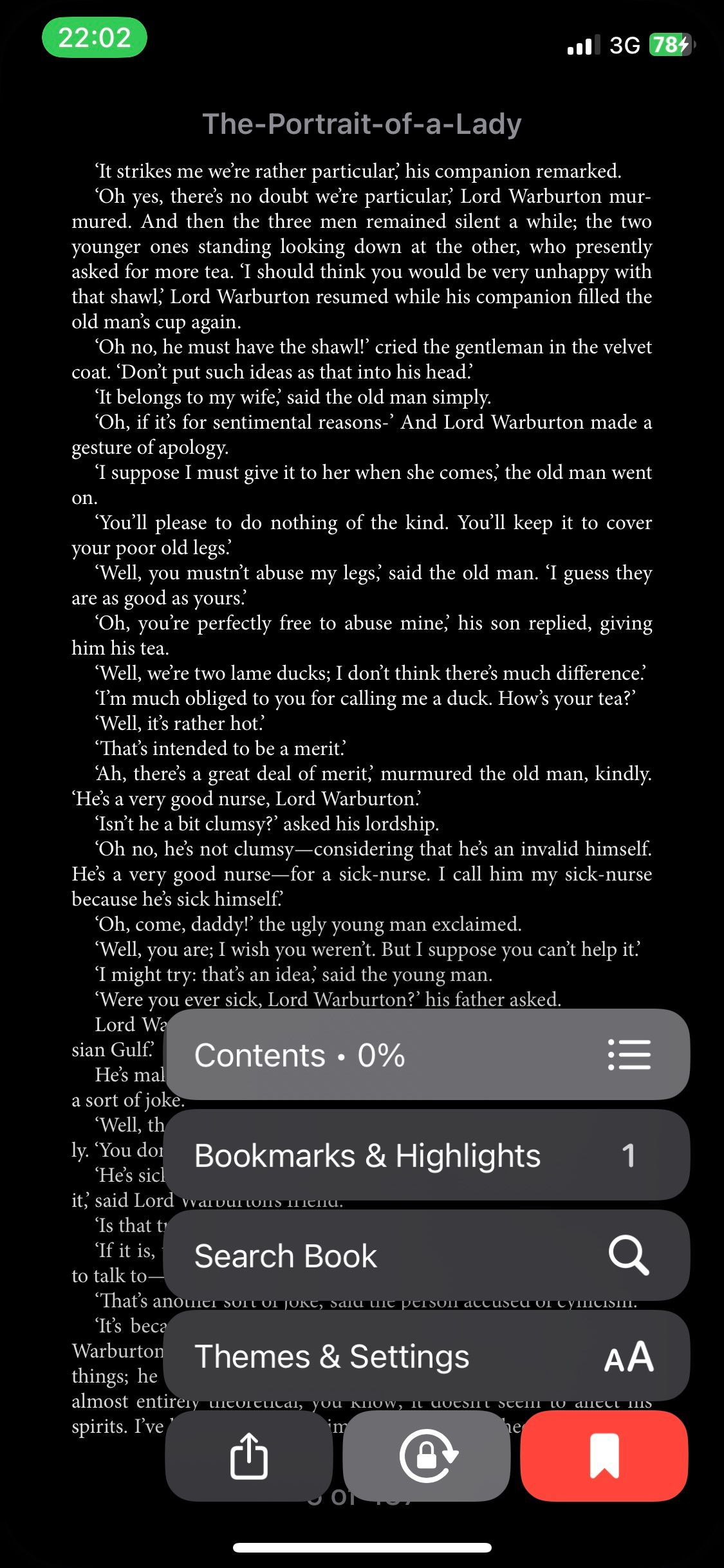 Marcador no Apple Books iOS