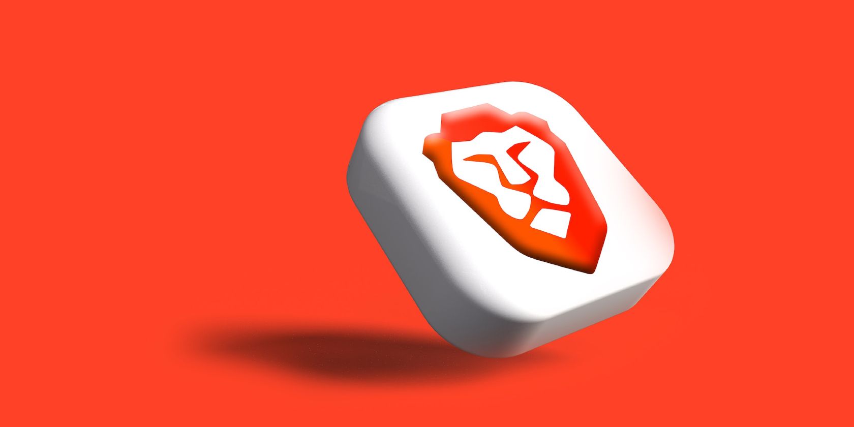 Brave Browser logo against an orange backdrop