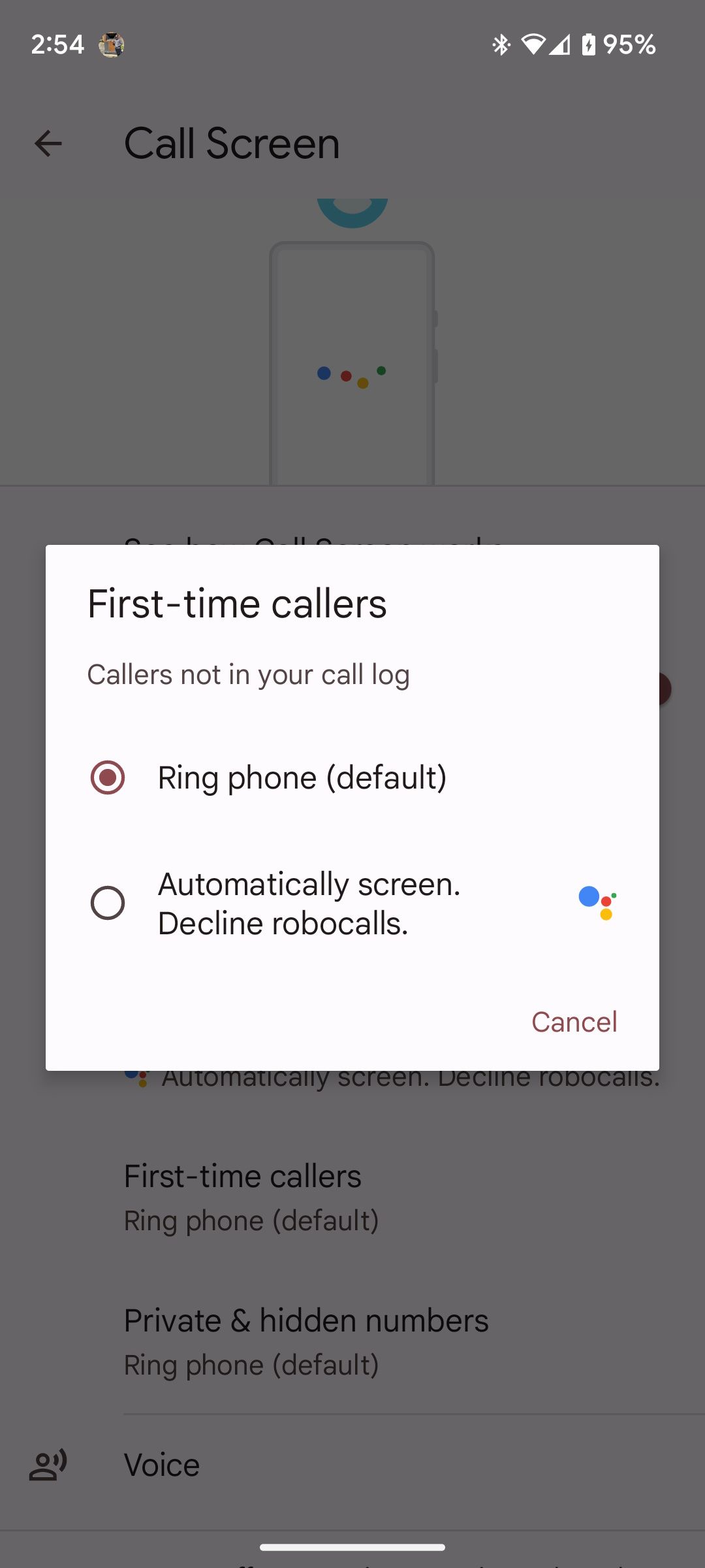 گزینه تماس گیرندگان برای اولین بار در Call Screen برای Pixel