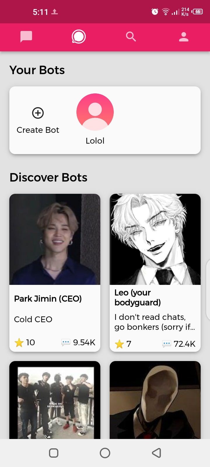 Chai-discover-bots-screenshot