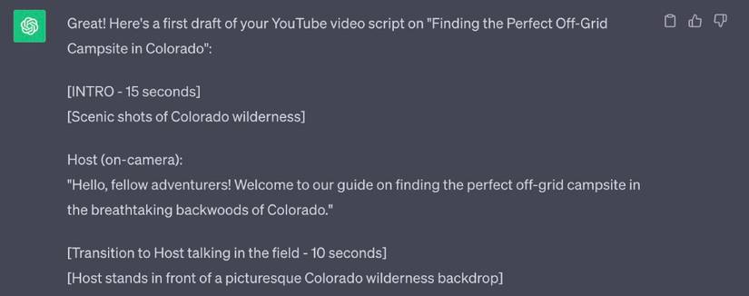 How to Use ChatGPT to Write a YouTube Video Script