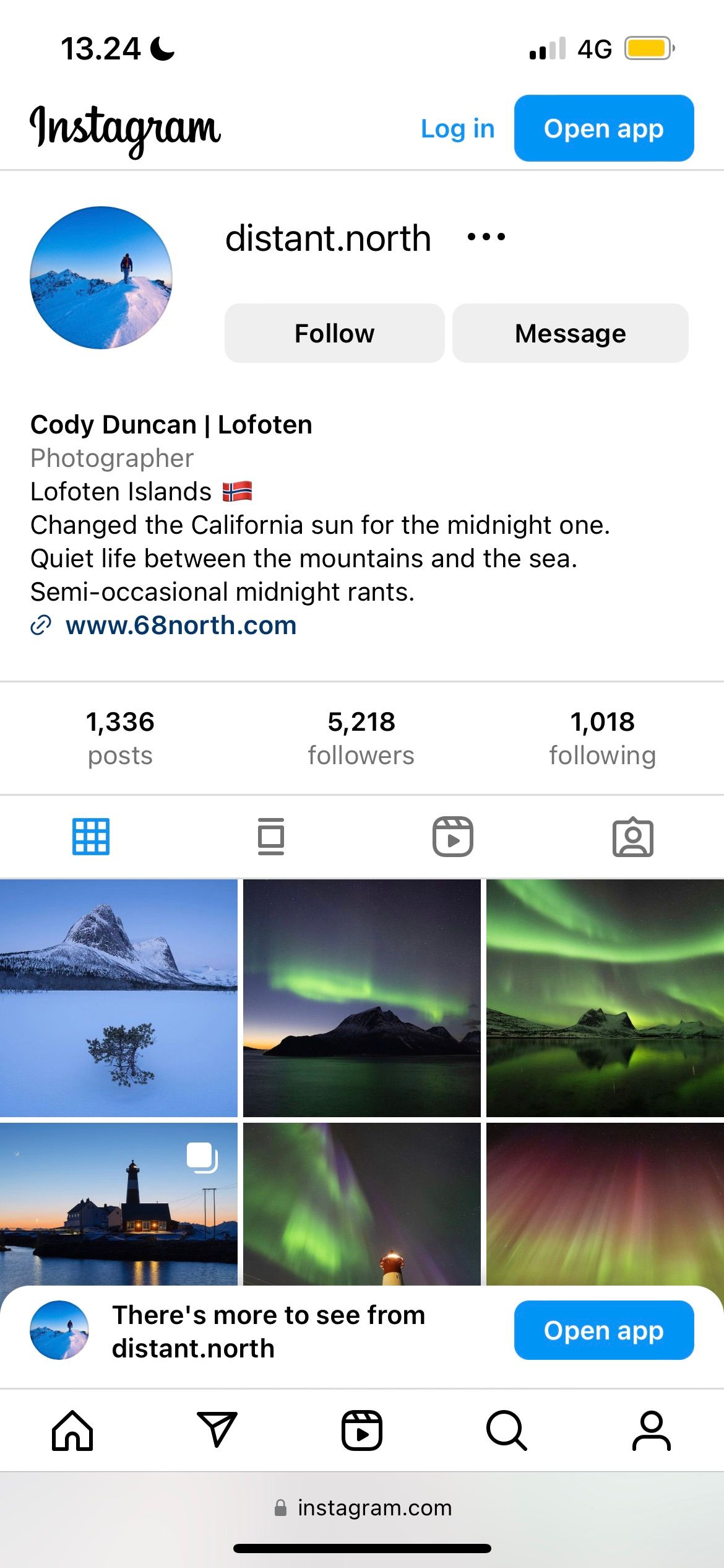 Biografia do Instagram de Cody Duncan