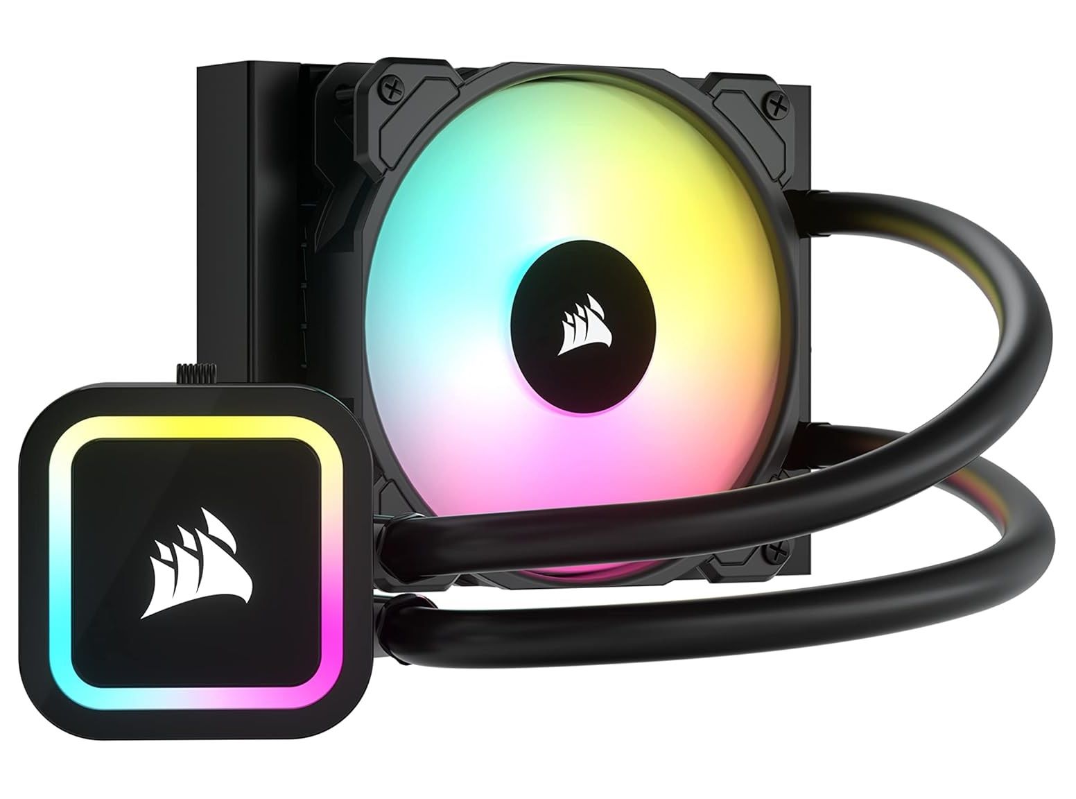 corsair h60x rgb elite، aio 120mm با rgb روی فن و بلوک