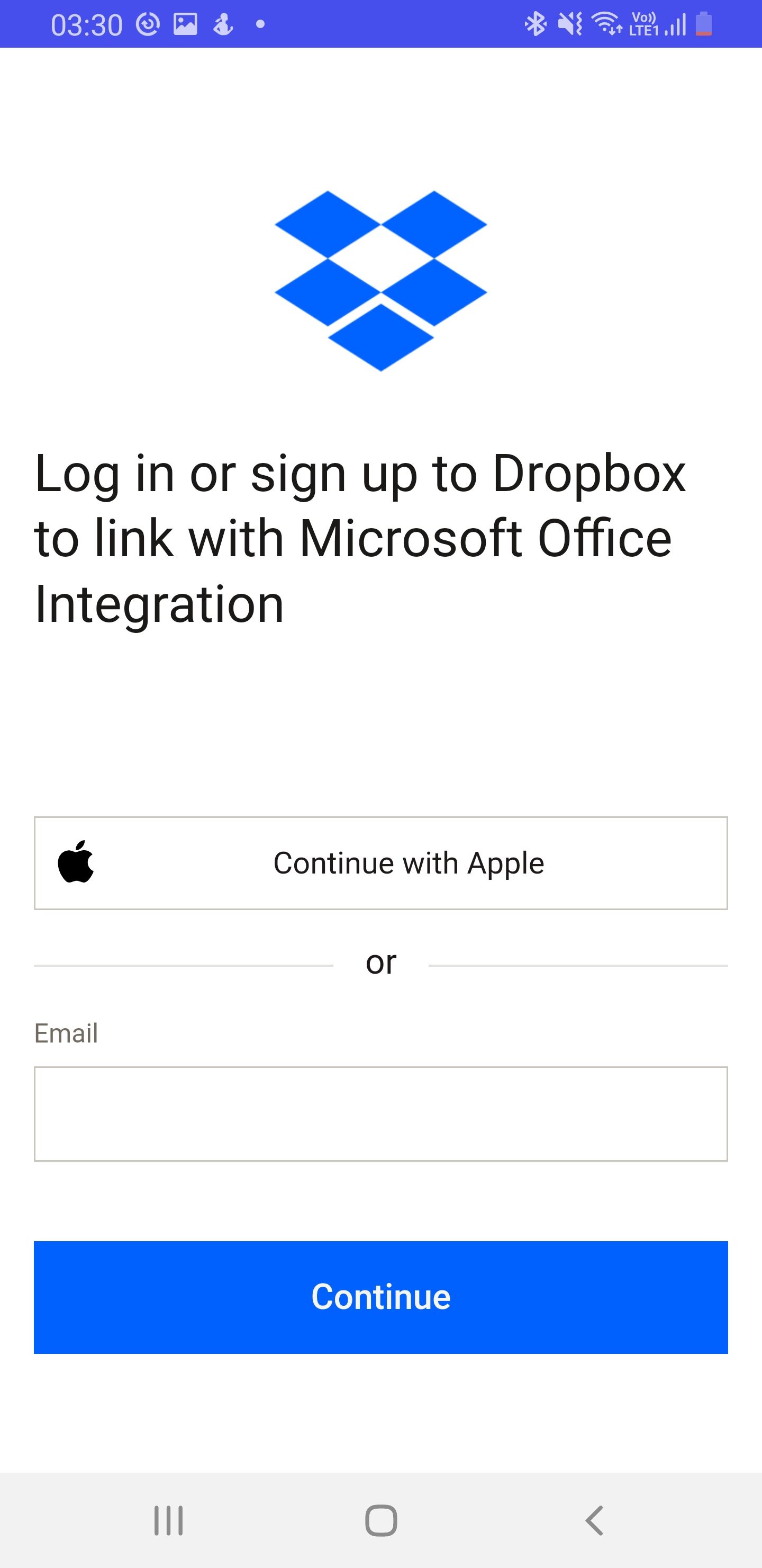 Dropbox-login