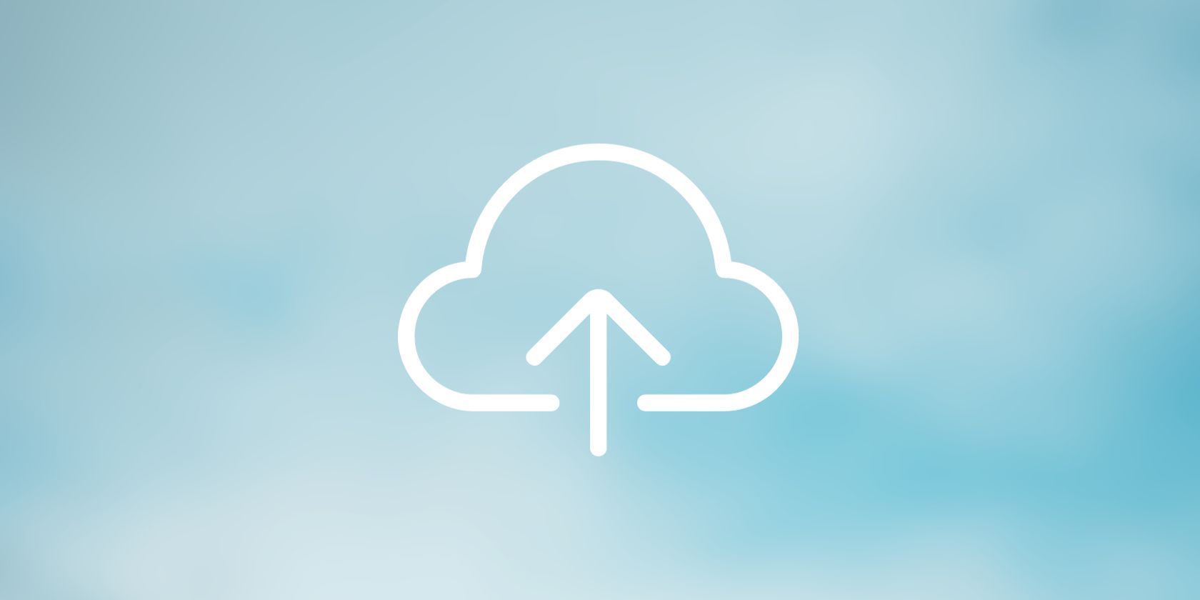Simbol de stocare în cloud pe fundal albastru deschis