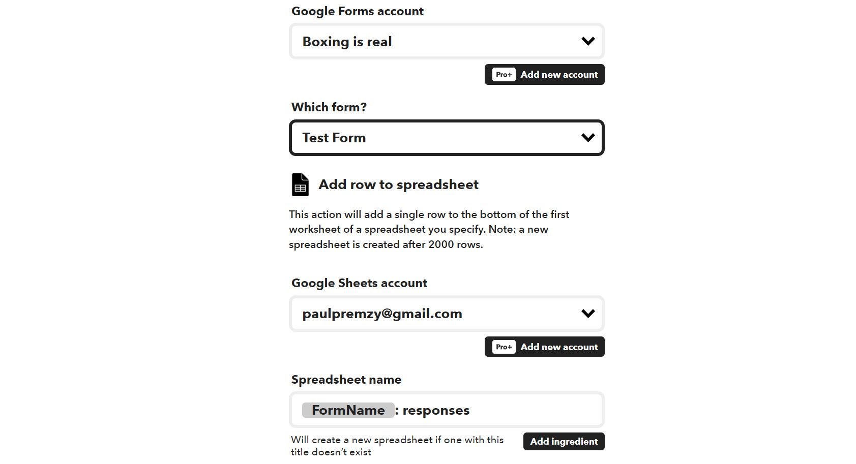قالب Google Forms موجود صفحه ویرایش را راه اندازی می کند