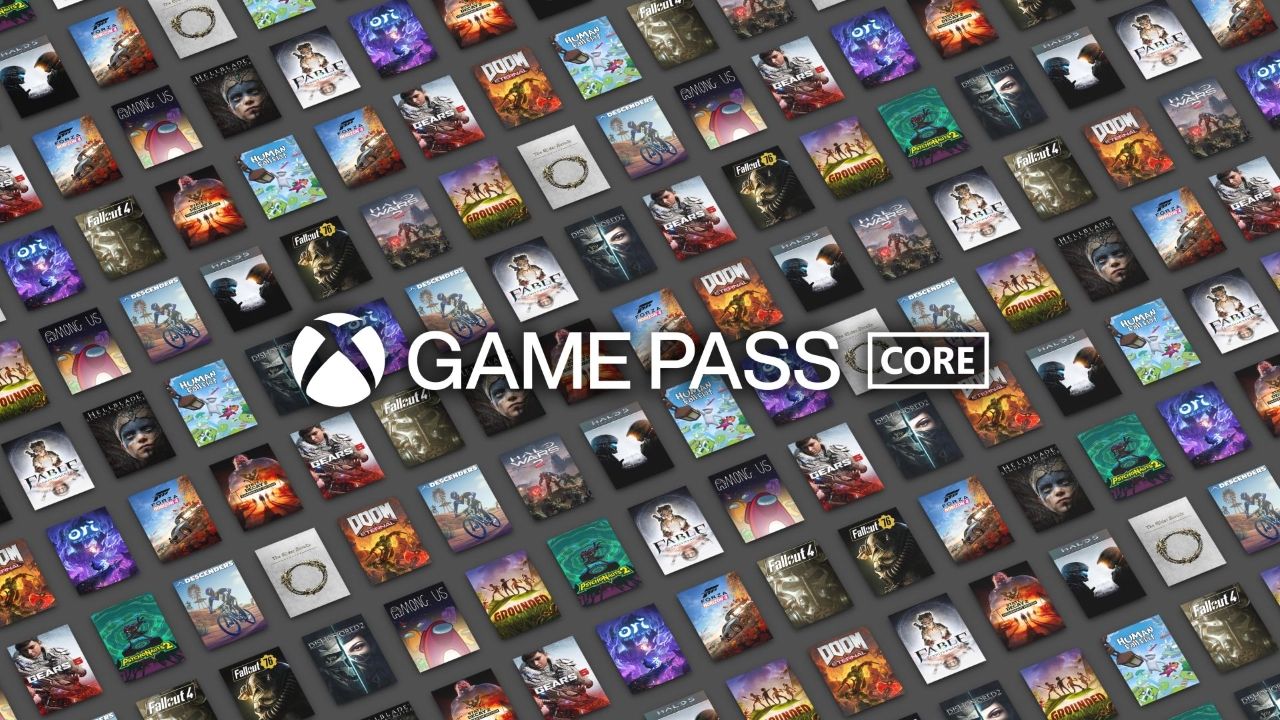A promotional image for Xbox Game Pass Core displaying the logo