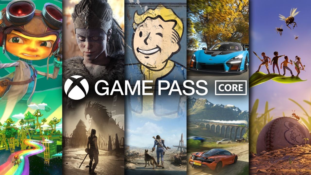 A promotional image for Xbox Game Pass Core
