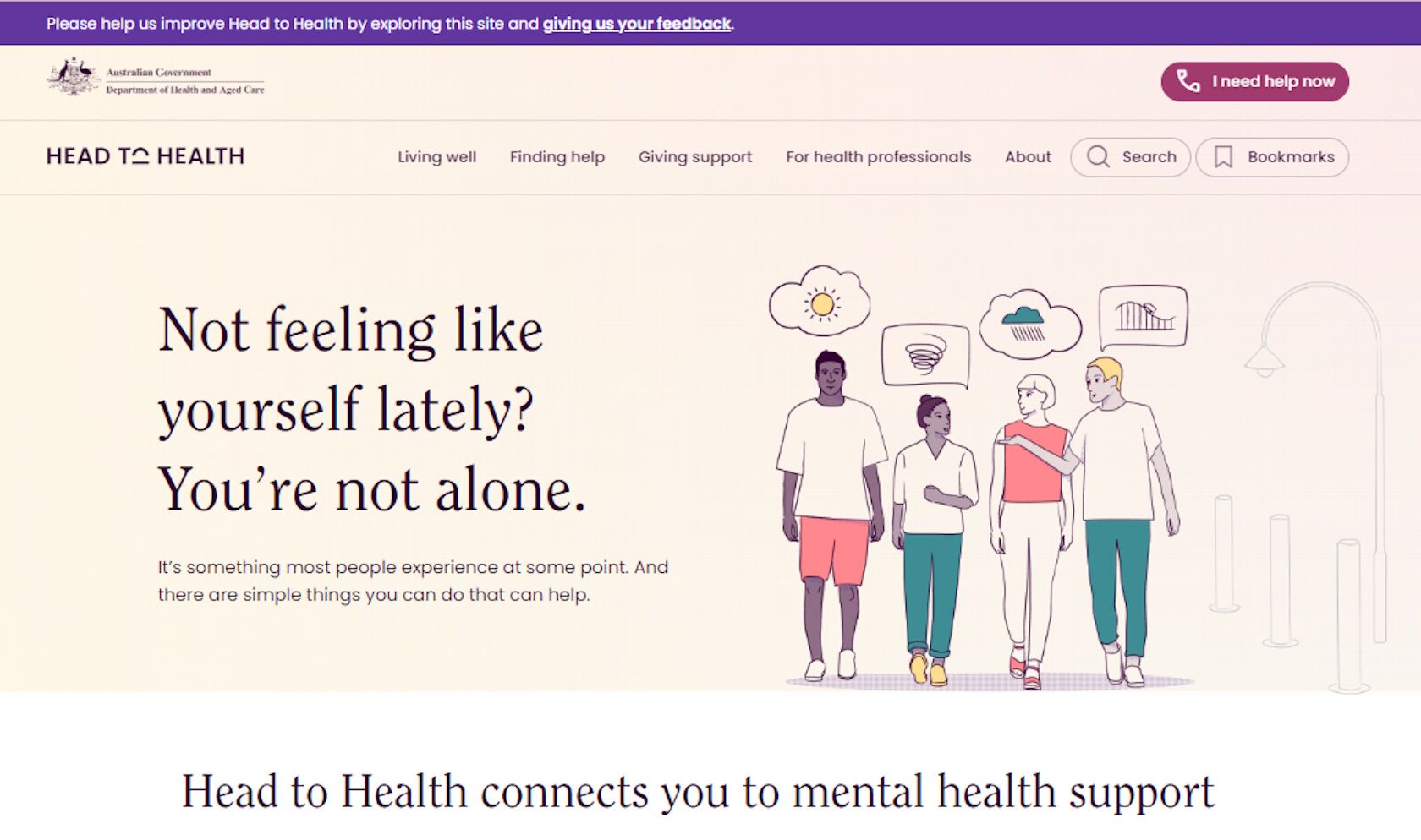 accesați site-ul web de sănătate mintală seniori