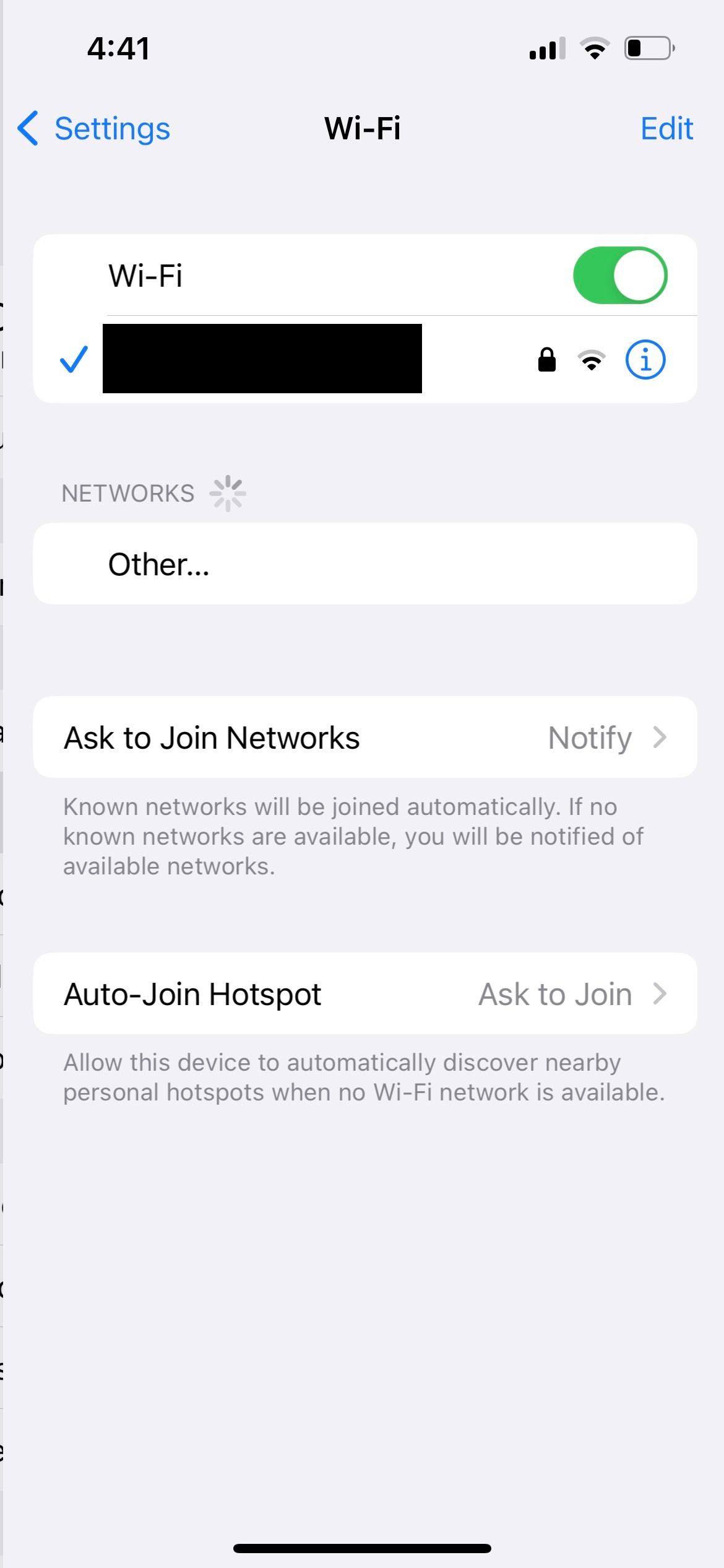 iphone wifi settings