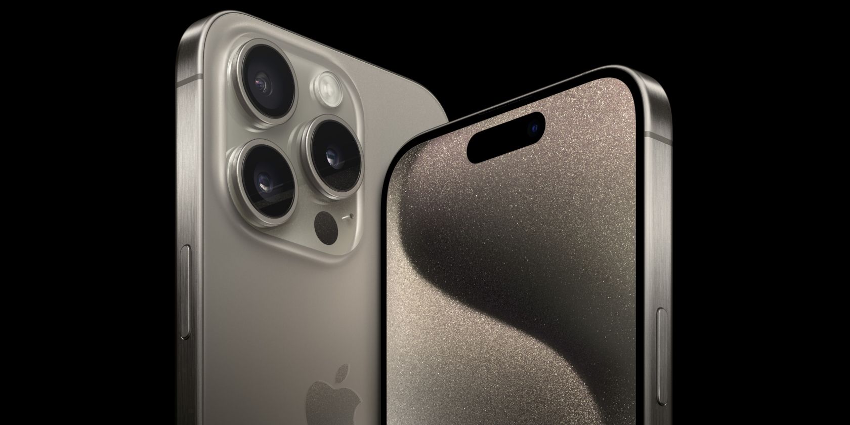 Vista frontal e traseira do iPhone 15 Pro
