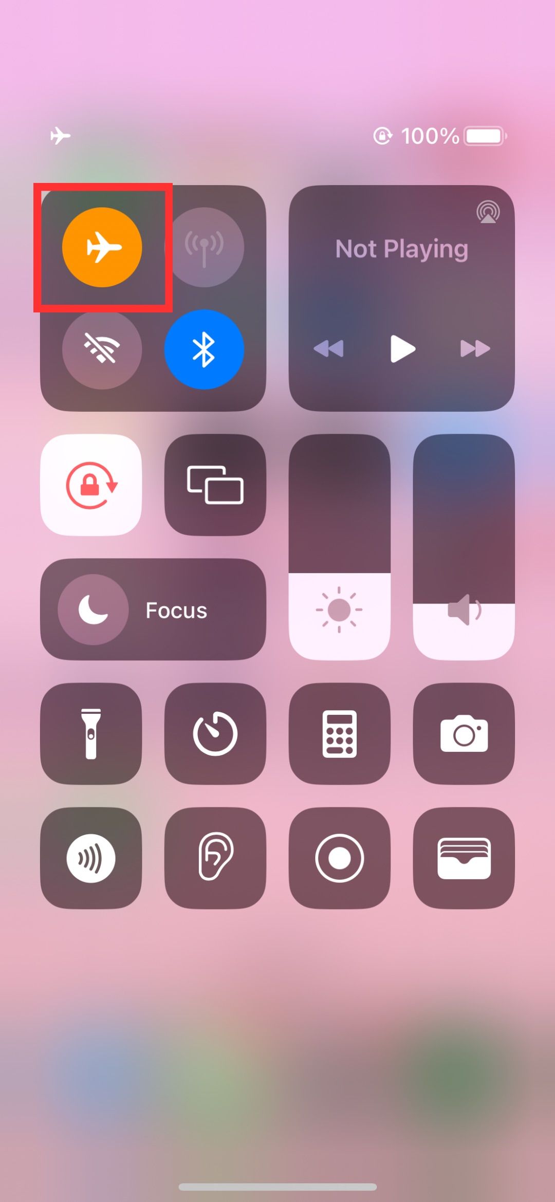 IPhone Airplane Mode from Drop Down Menu