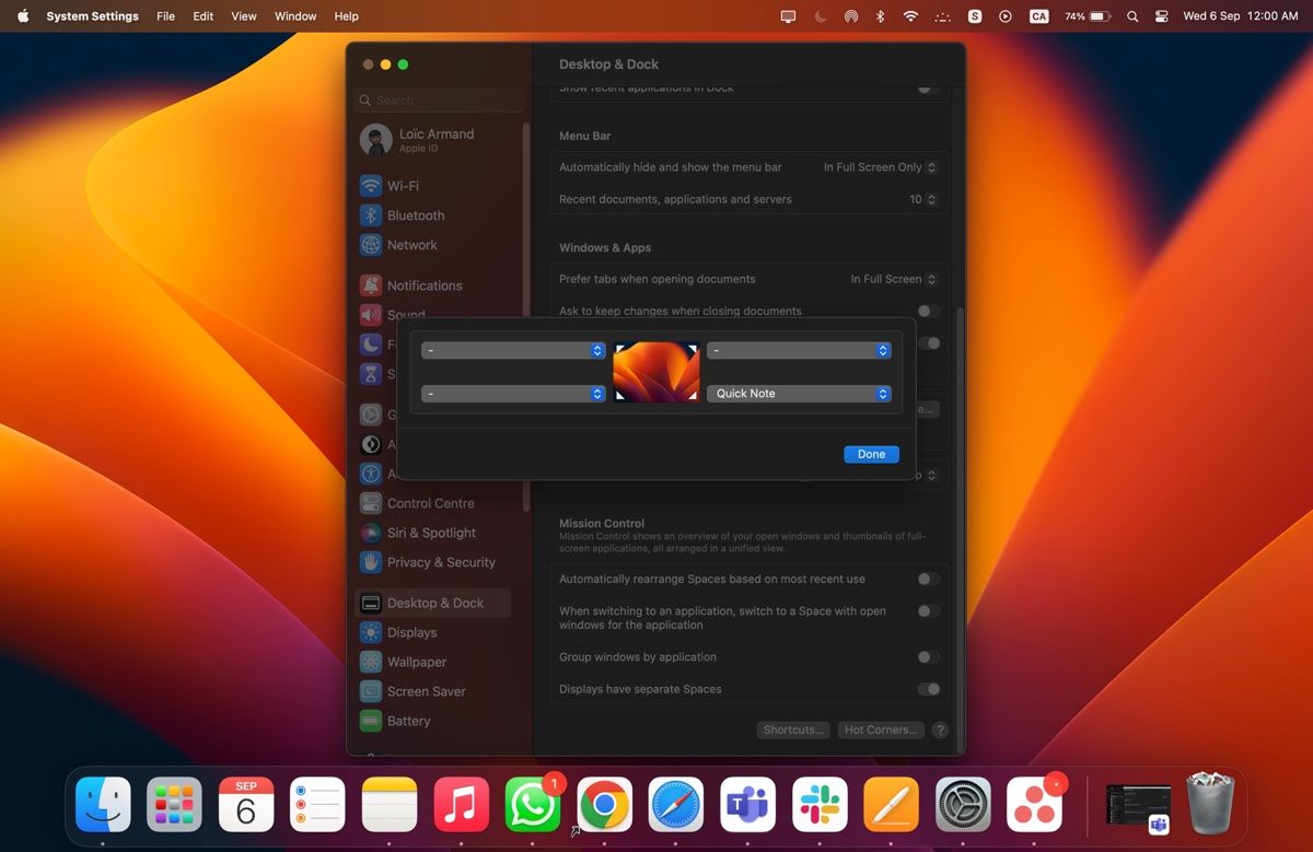 گوشه های داغ macOS نحوه افزودن ویژگی Quick Note را نشان می دهد