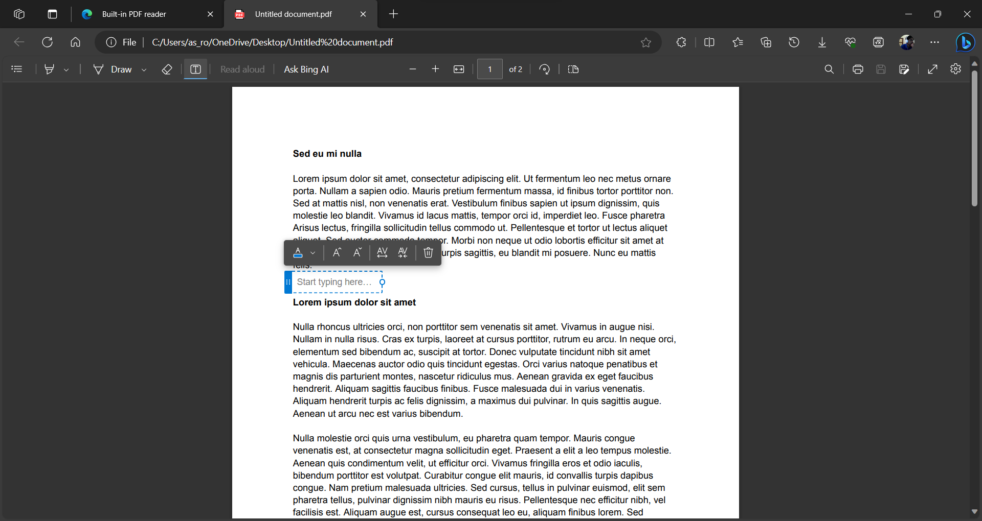 Microsoft Edge PDF Reader and Editor