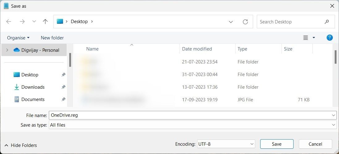 Откройте проводник в OneDrive, используя REG-файл