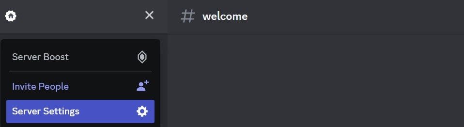 تنظیمات سرور را در Discord باز کنید