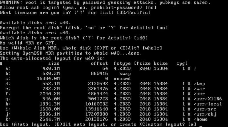 نصب OpenBSD در حالت کنسول