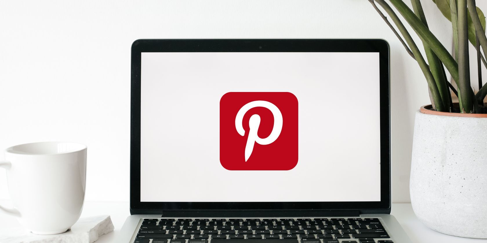 Pinterest logo on a computer
