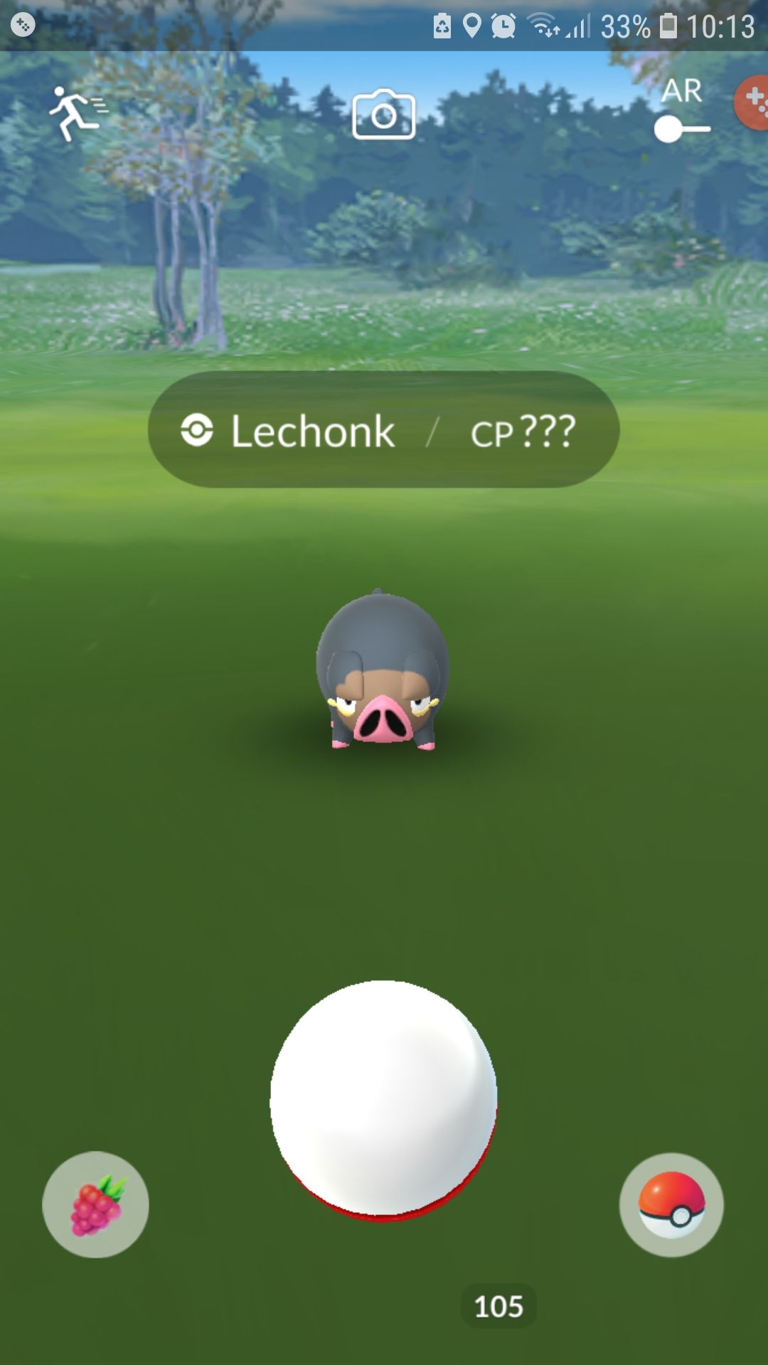 Lechonk بازی موبایل واقعیت افزوده Pokemon GO